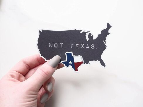 Texas, Not Texas Bumper Sticker, Funny Texas Stickers for Hydroflask, Lone Star TX Pride Sticker, Houston Austin Dallas San Antonio Decal in Saudi Arabia