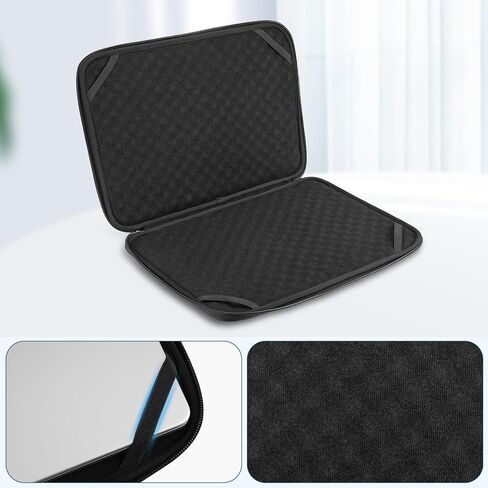Mosiso 13-13.3 بوصة محمول ، كمبيوتر محمول ، كمبيوتر متوافق مع MacBook Air 13 13.6 M3 M1 M1/Pro 13/Pro 14 ، HP Dell Asus Lenovo ، خطوط فنية رأسية تحمل حقيبة علبة مع سحاب مفتوح بالكامل ، أسود in Saudi Arabia
