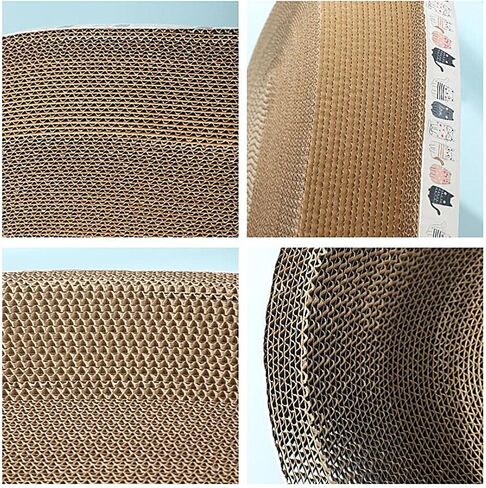 Cat Scratcher, High-Density Oval-Shaped Scratching Board, Water-Resistant and Durable Cardboard, Suitable for Medium to Large Breeds, Provides Firm and Cozy Resting Place in Saudi Arabia
