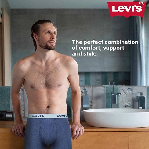 Levi's Mens Boxer Briefs Breathable Stretch Underwear 4 Pack in Saudi Arabia