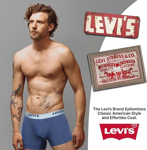 Levi's Mens Boxer Briefs Breathable Stretch Underwear 4 Pack in Saudi Arabia