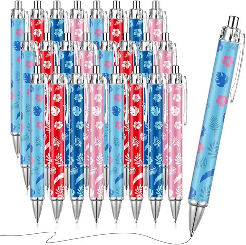 24 Pcs Blue Cartoon Ballpoint Pens Bulk Cute Black Ink Retractable Pen Smooth Writing Birthday Party Favors Gift School Office Supplies in Kuwait