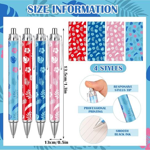 24 Pcs Blue Cartoon Ballpoint Pens Bulk Cute Black Ink Retractable Pen Smooth Writing Birthday Party Favors Gift School Office Supplies in Kuwait