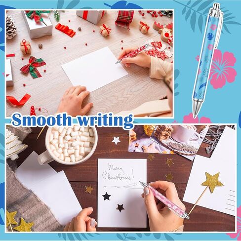 24 Pcs Blue Cartoon Ballpoint Pens Bulk Cute Black Ink Retractable Pen Smooth Writing Birthday Party Favors Gift School Office Supplies in Kuwait