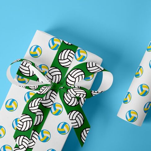 Grosgrain Volleyball Ribbon - 4 Widths (3/8 "، 5/8" ، 7/8 "، 1") ، 5 ياردة لكل منهما ، نمط رياضي - مثالي لأقواس الشعر ، التشجيع ، هدايا الفريق ، صياغة DIY ، غلاف الهدايا (البرتقالي) in Kuwait