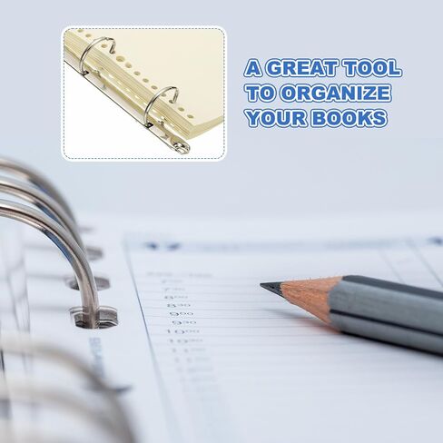 PATIKIL A4 3 Hole Ring Binder Mechanisms, 2 Set 1.5" D Ring Replacement Binder Planner Loose Leaf Binding Spines for Organizers DIY Fill Paper Storage Folder Accessories, 26mm Silver Tone in Saudi Arabia