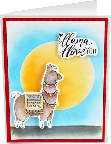 Sizzix Framelits Dies with Stamps Llama Love by Katelyn Lizar, 8-Pack, MultiColor in Saudi Arabia