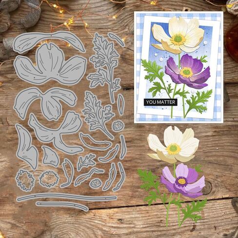 Splicing Two Flowers Die Cuts DIY Sewing Metal Cutting Dies for Handmade Card Making Stencils Festivals Scrapbooking Album Paper Craft Template in Saudi Arabia