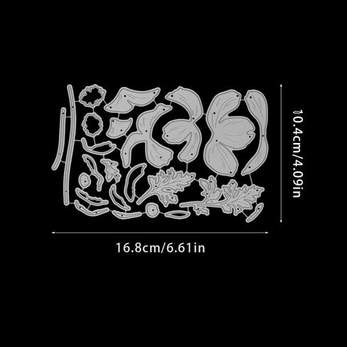 Splicing Two Flowers Die Cuts DIY Sewing Metal Cutting Dies for Handmade Card Making Stencils Festivals Scrapbooking Album Paper Craft Template in Saudi Arabia