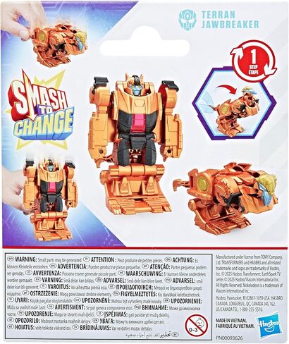 Transformers Earthspark 1-Step Smash Changers Terran Jawbreaker 4 بوصة الشكل ، ألعاب الروبوت للبنين والبنات 6 وما فوق in Saudi Arabia