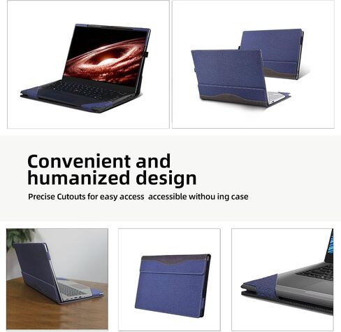 Laptop Cover for Lenovo ThinkPad X1 2-in-1 Gen 10 |ThinkPad X1 2-in-1 Gen 9 (14ʺ Intel) Laptop All-Inclusive Drop-Proof Case PU Leather Inner Pocket Cover (Wine red) in Saudi Arabia