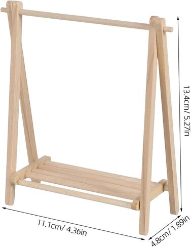 Doll Mini Hanger Dress Up Rack for Room Miniature Ministable Clothing Rack Decor in Saudi Arabia