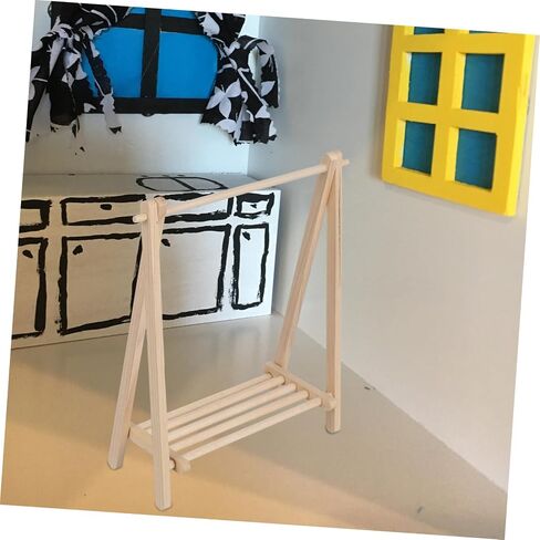 Doll Mini Hanger Dress Up Rack for Room Miniature Ministable Clothing Rack Decor in Saudi Arabia