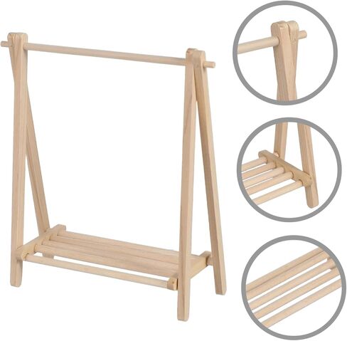 Doll Mini Hanger Dress Up Rack for Room Miniature Ministable Clothing Rack Decor in Saudi Arabia