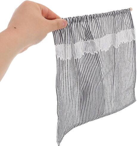 Toyvian Striped Miniature Curtains for Dollhouse Scale Small Drapes Elegant Design for Dollhouse Accessories and Home Decor Versatile Mini Window Treatments in Kuwait