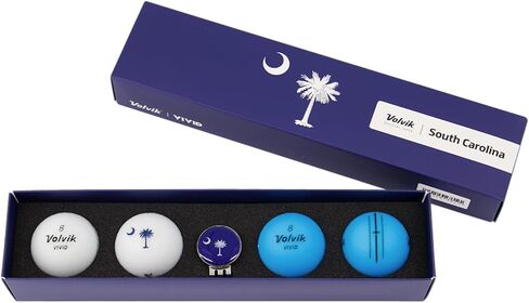 حزم هدايا Volvik Vivid Golf Balls State Edition | كرات الغولف في ولاية كولورادو | مسافة نهائية بملمس ناعم | رؤية عالية وديناميكية هوائية | 4 كرات مع قلم تحديد كروي ومشبك قبعة مغناطيسي 2.0 in Kuwait