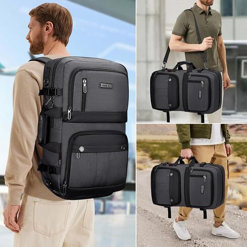 Witzman Carry on Travel Backpack for Men Propack Backpack Praftop مع USB شحن Port Airline المعتمدة (B683 Gray Gray) in Kuwait