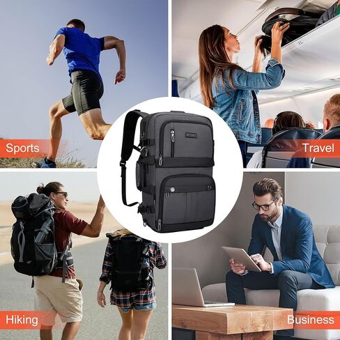 Witzman Carry on Travel Backpack for Men Propack Backpack Praftop مع USB شحن Port Airline المعتمدة (B683 Gray Gray) in Kuwait