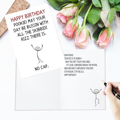 Funny Birthday Card for Boys Girls, Humor Teenagers Gen Z Slang Bday Decorations & Gifts, Unique 13th 14th 15th 16th 17th 18th 19th 20th 21st Birthday Cards for BFF Friend Son Daughter Grandson in Saudi Arabia