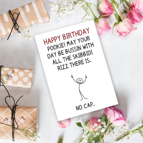 Funny Birthday Card for Boys Girls, Humor Teenagers Gen Z Slang Bday Decorations & Gifts, Unique 13th 14th 15th 16th 17th 18th 19th 20th 21st Birthday Cards for BFF Friend Son Daughter Grandson in Saudi Arabia