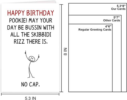 Funny Birthday Card for Boys Girls, Humor Teenagers Gen Z Slang Bday Decorations & Gifts, Unique 13th 14th 15th 16th 17th 18th 19th 20th 21st Birthday Cards for BFF Friend Son Daughter Grandson in Saudi Arabia