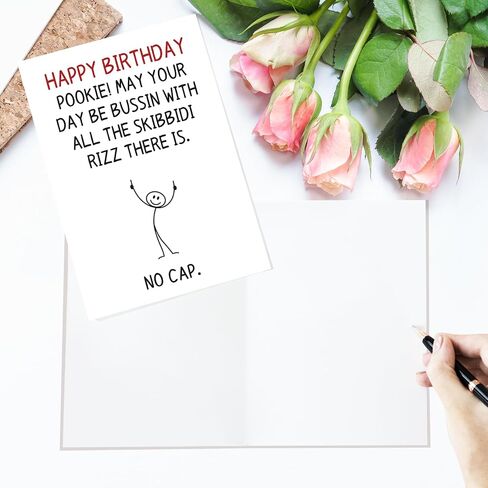 Funny Birthday Card for Boys Girls, Humor Teenagers Gen Z Slang Bday Decorations & Gifts, Unique 13th 14th 15th 16th 17th 18th 19th 20th 21st Birthday Cards for BFF Friend Son Daughter Grandson in Saudi Arabia