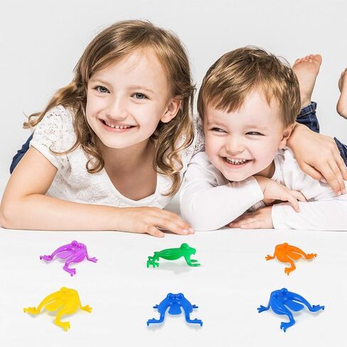 ألعاب Toyvian 20pcs للأطفال الصغار - متعة كذاب الضفادع البلاستيكية ، ومفضلات حفلات الأطفال ، واللعب التعليمي والتفاعلي ، وحشو سلة عيد الفصح in Saudi Arabia