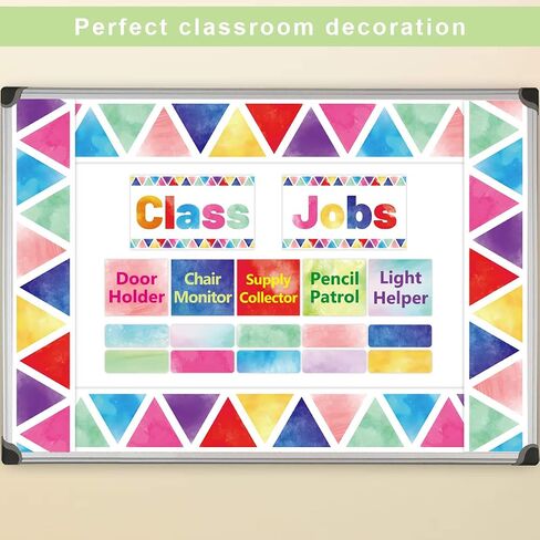 Fancy Land Watercolor Bulletin Board Borders for Classroom Decor Colorful Straight Trim Border for Art Class Chalkboard Decoration Back to School Supplies 36ft in Saudi Arabia