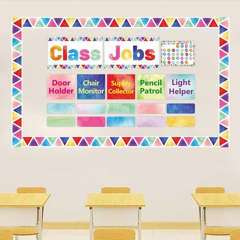 Fancy Land Watercolor Bulletin Board Borders for Classroom Decor Colorful Straight Trim Border for Art Class Chalkboard Decoration Back to School Supplies 36ft in Saudi Arabia