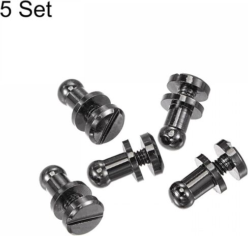 uxcell 5 Set 6mm Solid Brass Round Head Stud Screw Rivets Post Fastener for DIY Leather Craft Belt Wallet Handbag Decoration Repairs, Bronze Tone in Saudi Arabia
