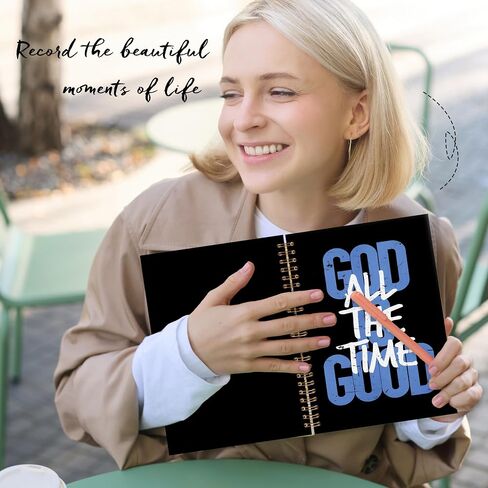 LADOCK God Is Good All the Time Christian Spiral Notebook, Retro Bible Verse Journal, Christian Gifts for Women Men, Church Notes Notebook, Religious Prayer Journal for Woman, 5.5x8.3 in Kuwait