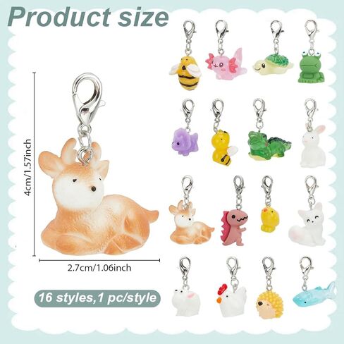 Webeedy 16 PCS Super Cute Animals Badge Charms Colors Nurse ID ID BEDGE NAME NAME TAG TAG BADGE HOLDER مع شخصيات جميلة لممرضات المستشفيات المعلمين لصالح هدية التخرج من عيد الميلاد in Saudi Arabia