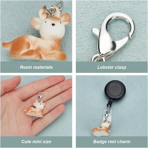 Webeedy 16 PCS Super Cute Animals Badge Charms Colors Nurse ID ID BEDGE NAME NAME TAG TAG BADGE HOLDER مع شخصيات جميلة لممرضات المستشفيات المعلمين لصالح هدية التخرج من عيد الميلاد in Saudi Arabia