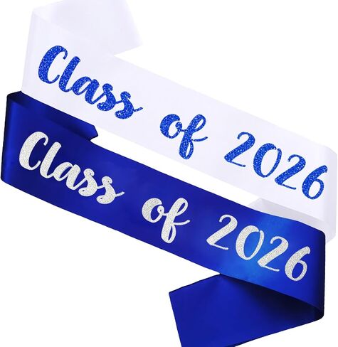 2 PCS Senior 2024 Sash, Glitter Silver Letter Hot Pink Class of 2024 Graduation Sashes, Finally Graduated Cheer Celebration Party Decorations in Kuwait