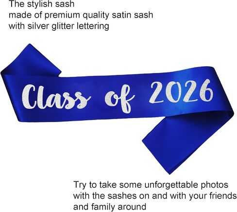 2 PCS Senior 2024 Sash, Glitter Silver Letter Hot Pink Class of 2024 Graduation Sashes, Finally Graduated Cheer Celebration Party Decorations in Kuwait