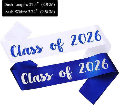2 PCS Senior 2024 Sash, Glitter Silver Letter Hot Pink Class of 2024 Graduation Sashes, Finally Graduated Cheer Celebration Party Decorations in Kuwait