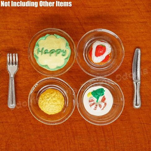 Odoria 1/12 Miniature Glass Bowls 4Pcs Dollhouse Decoration Accessories in Saudi Arabia