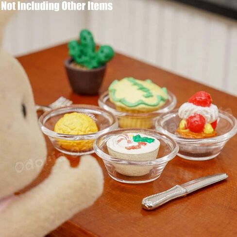 Odoria 1/12 Miniature Glass Bowls 4Pcs Dollhouse Decoration Accessories in Saudi Arabia