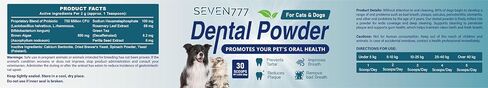 Seven777 Pet Dental Powder ، مسحوق تنظيف الأسنان للكلاب والقطط ، البلاك والنفاس السيئ ، مستلزمات العناية بالأسنان للكلاب والقطط الصغيرة الصغيرة والمتوسطة in Saudi Arabia