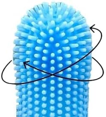 Generic 360Pets finger toothbrush,puppy accessoreis,dogs toothbrush,Dogs teeth cleaning,Cats toothbrush,White,blue and pink 1-pack. in Kuwait