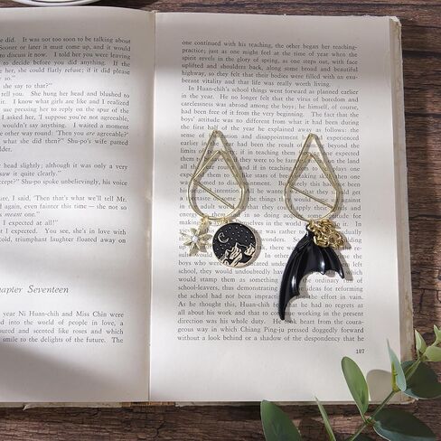 Fantasy Dragon Acotar Bookmark - 2 PCs Charm Fourth Wing Moon Mountain Metal Paperclips Bookmarks Gift for Reading Women Men Cool Gold Page Marker Merch for Book Lovers Novel Fans Student in Kuwait