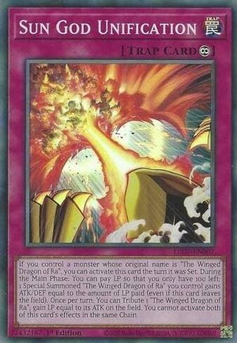 Sun God Unification - LED7-EN007 - Super Rare - 1st Edition in Saudi Arabia