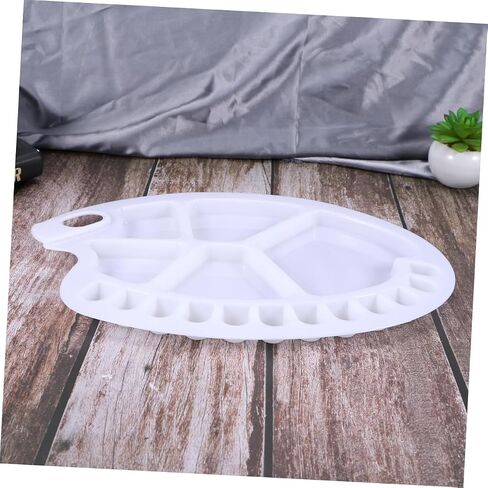 Angoily Paint Tray with Thumb Hole Multi Functional Palette for Gouache Watercolor Painting for Artists Lightweight Design for Easy Handling in Saudi Arabia