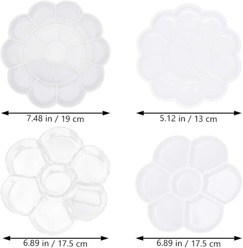 Homoyoyo 4pcs Art Painting Mixing Board Hand Grip Paint Plate Watercolor Paint Oil Painting Plate Practical Tray for Artists in Saudi Arabia