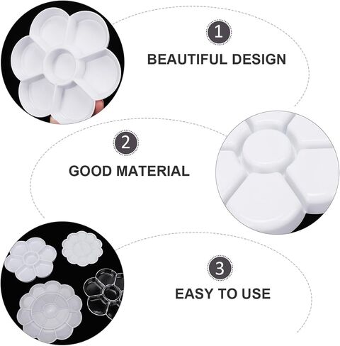 Homoyoyo 4pcs Art Painting Mixing Board Hand Grip Paint Plate Watercolor Paint Oil Painting Plate Practical Tray for Artists in Saudi Arabia