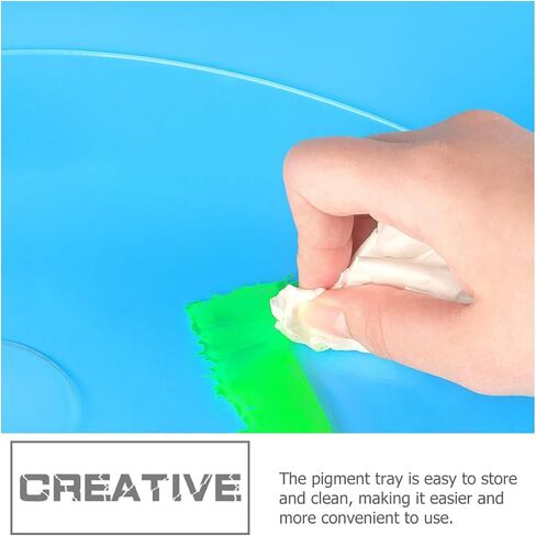Uonlytech 2pcs DIY Painting Palette Acrylic Paint Trays Set Mixing Pallets Thumb Hole Portable in Saudi Arabia
