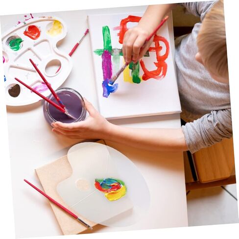 HOMSFOU 2Pcs White Oval Paint Tray Set for Gouache and Acrylic Mixing for Artists and Art Students in Saudi Arabia
