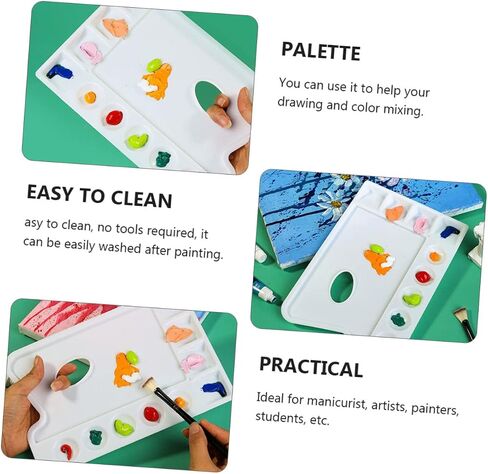 4pcs Watercolor Paint Trays Palette Tray for Artists DIY Art Painting Plastic Pallets Easy to Clean in Saudi Arabia