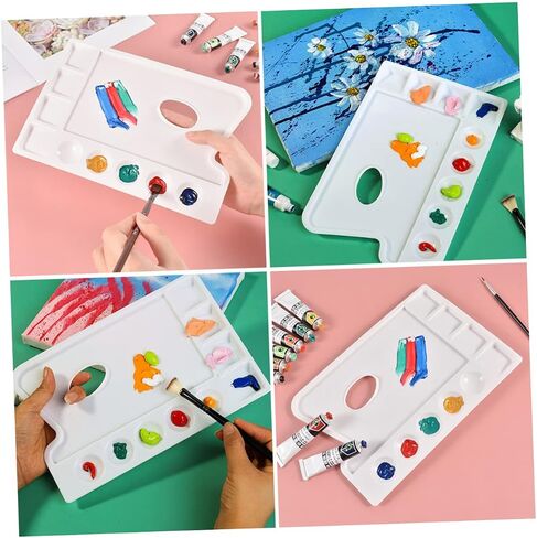 4pcs Watercolor Paint Trays Palette Tray for Artists DIY Art Painting Plastic Pallets Easy to Clean in Saudi Arabia