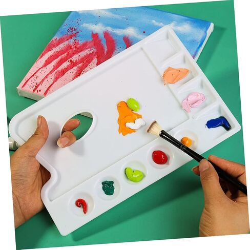 4pcs Watercolor Paint Trays Palette Tray for Artists DIY Art Painting Plastic Pallets Easy to Clean in Saudi Arabia